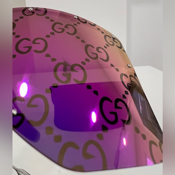 GUCCI Parade Runway Mask-Frame Metal Sunglasses main image 8